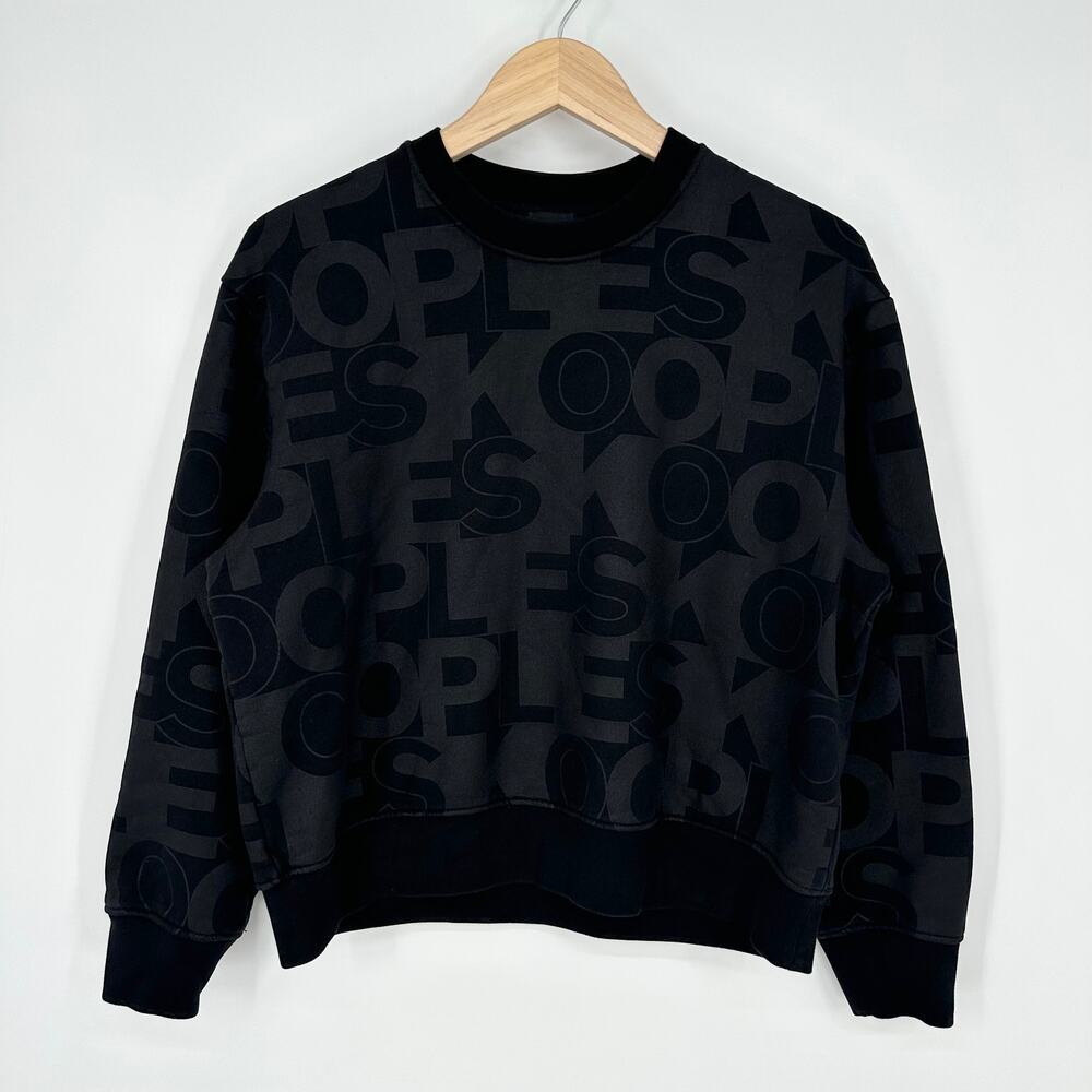 The Kooples Logo Sweatshirt Crew Neck Relaxed Fit, Black - Picture 5 of 13